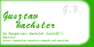 gusztav wachsler business card